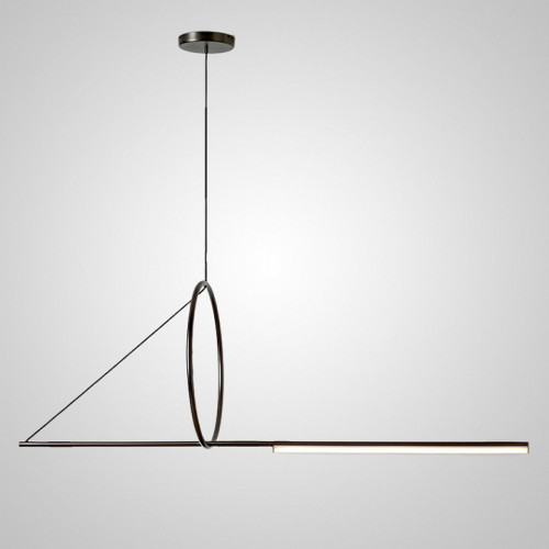 Подвесной светильник Imperiumloft Suspension Cercle Et Trait  -  Graphite Satine 40.1282-0