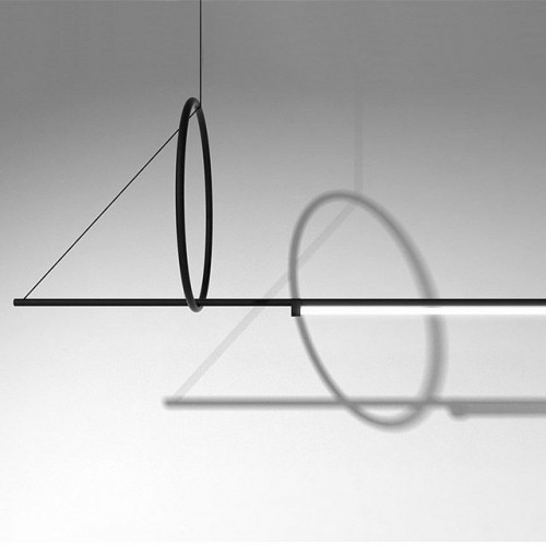 Подвесной светильник Imperiumloft Suspension Cercle Et Trait  -  Graphite Satine 40.1282-0