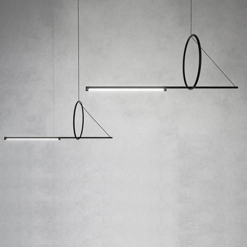 Подвесной светильник Imperiumloft Suspension Cercle Et Trait  -  Graphite Satine 40.1282-0