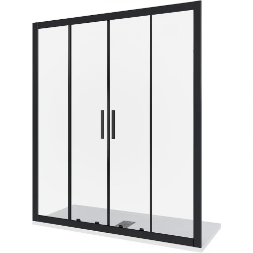 Душевая дверь Good Door Cofe WTW-TD-160-C-B 160 КФ00015 профиль Черный стекло прозрачное