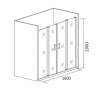 Душевая дверь Good Door Cofe WTW-TD-160-C-B 160 КФ00015 профиль Черный стекло прозрачное