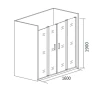 Душевая дверь Good Door Cofe WTW-TD-160-C-B 160 КФ00015 профиль Черный стекло прозрачное