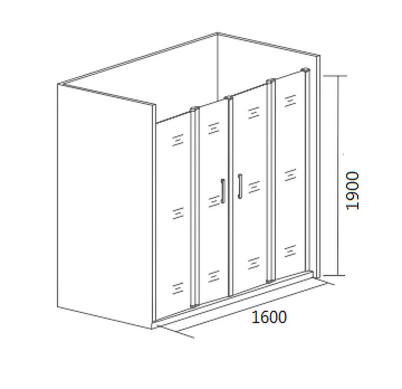 Душевая дверь Good Door Cofe WTW-TD-160-C-B 160 КФ00015 профиль Черный стекло прозрачное