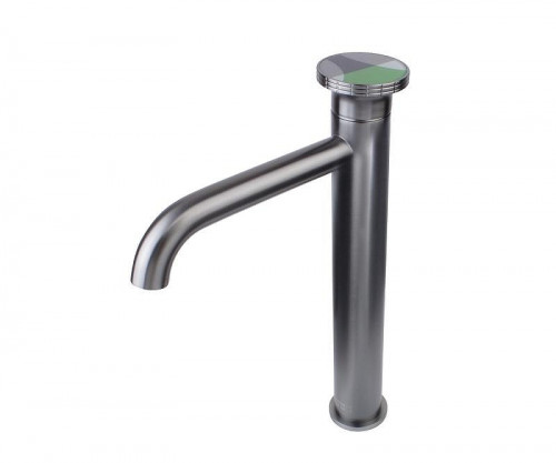 Смеситель для раковины Bronze de Luxe OMG! 9008GM-G цвет Графит матовый Зеленый