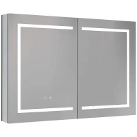 Зеркальный шкаф Aquatek 100 AQ7104-MLC с подсветкой Хром
