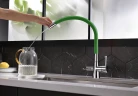 Смеситель для кухни Lemark Comfort LM3075C-Green Хром Зеленый латунь