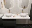 Столешница под раковину Boheme Armadi Art Flat 160 869-160-CLCT Белый мрамор искусственный камень (литьевой мрамор)