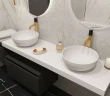 Столешница под раковину Boheme Armadi Art Flat 160 869-160-CLCT Белый мрамор искусственный камень (литьевой мрамор)