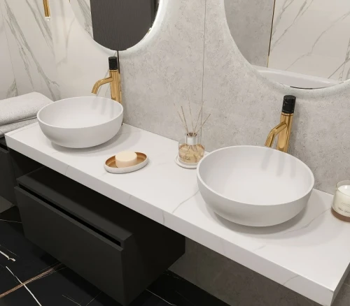 Столешница под раковину Boheme Armadi Art Flat 160 869-160-CLCT Белый мрамор искусственный камень (литьевой мрамор)