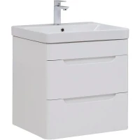 Тумба с раковиной Aquanet София 60 274194 подвесная Белый глянец МДФ / ЛДСП