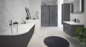 Акриловая ванна Cezares Slim 179x79 R SLIM CORNER-180-80-60-R-NERO-SET без гидромассажа