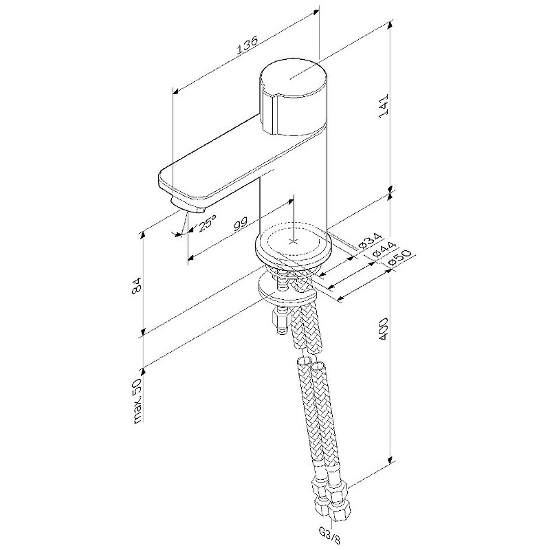 Смеситель для раковины AM.PM X-Joy F85A02500 Хром латунь