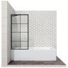 Шторка на ванну Ambassador Bath Screens 70х140 16041208 профиль Черный стекло прозрачное