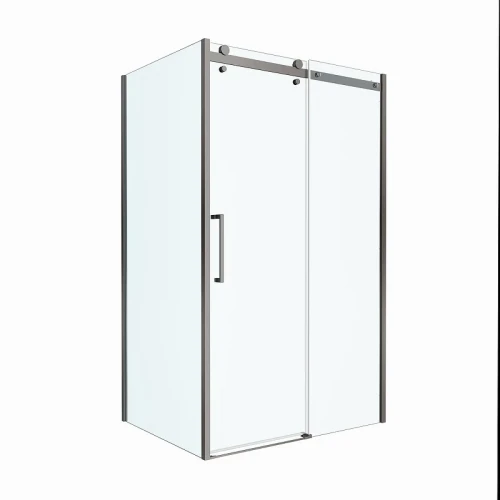 Душевой уголок BelBagno Marino 2 110x100 MARINO-2-AH-1-110/100-C-GM профиль Оружейная сталь стекло прозрачное