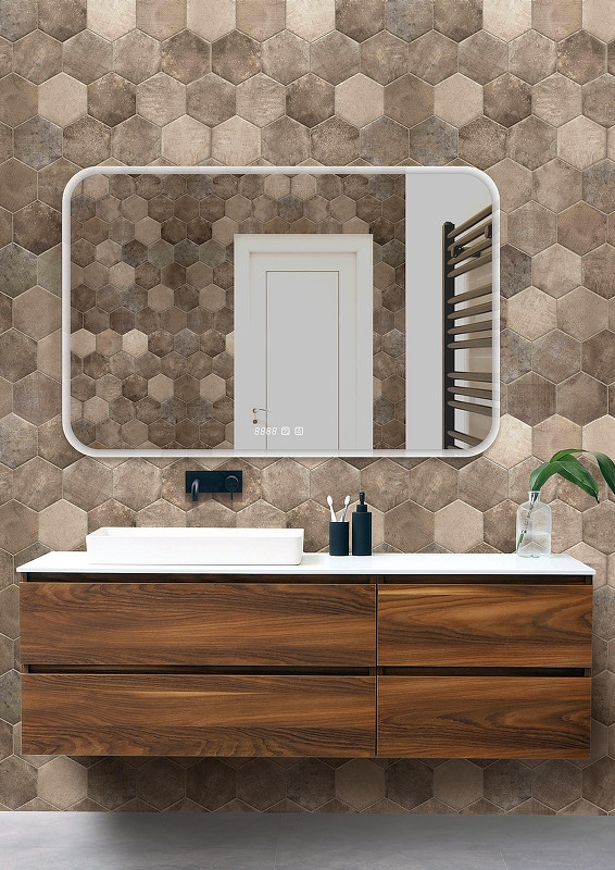 Зеркало Silver Mirrors Стив 120 LED-00002321 с подсветкой с сенсорным выключателем с диммером с подогревом и часами