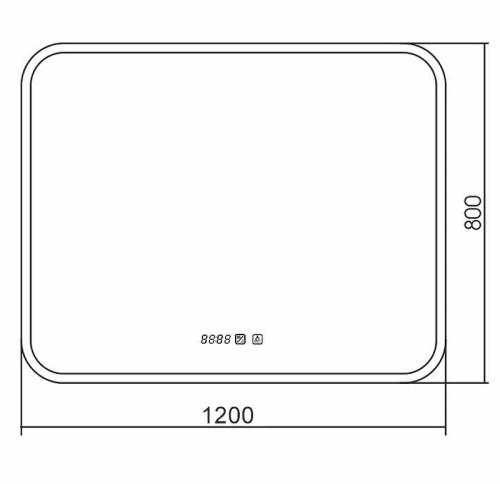 Зеркало Silver Mirrors Стив 120 LED-00002321 с подсветкой с сенсорным выключателем с диммером с подогревом и часами
