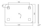 Зеркало Silver Mirrors Стив 120 LED-00002321 с подсветкой с сенсорным выключателем с диммером с подогревом и часами