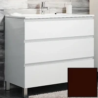 Тумба с раковиной SanVit Авеню-3 100 kavenu3100 в цвете Ral Шоколад МДФ / ЛДСП