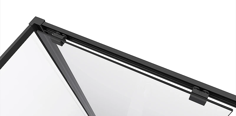 Душевой уголок Black&White Stellar Wind S872 90х90 8729090 профиль Черный стекло прозрачное