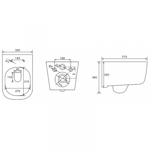 Унитаз Esbano Garant ESUPGARAW подвесной Белый глянцевый с сиденьем Микролифт фаянс подвесной