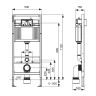 Комплект унитаза Ceruttispa Orlter Aria Tornado CT9955 с инсталляцией Tece Profil 9400412 с сиденьем Микролифт и клавишей смыва Хром глянцевый фарфор подвесной