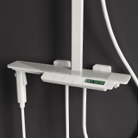 Душевая система RGW Shower Panels SP-35W 51140135-03 с термостатом Белая латунь на стену