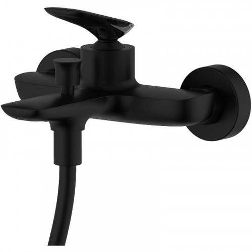 Смеситель для ванны AQUAme Como AQM6512MB Черный матовый латунь на стену