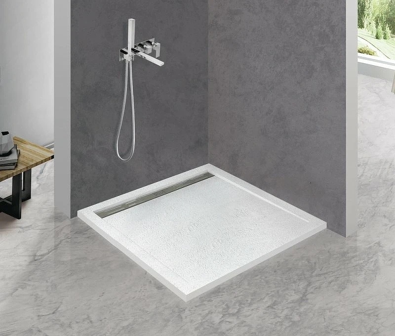 Душевой поддон из искусственного камня Cezares Tray AS 80x80 TRAY-AS-A-80-30-W Белый