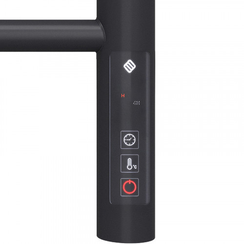 Электрический полотенцесушитель Terminus Аврора П6 450х600 КС 9005 4670078527479 Черный матовый нержавеющая сталь