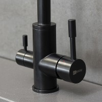 Смеситель для кухни Lemark Expert LM5061BL Черный матовый нержавеющая сталь