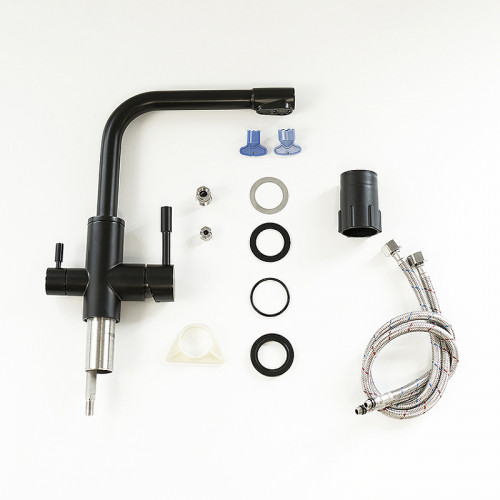 Смеситель для кухни Lemark Expert LM5061BL Черный матовый нержавеющая сталь