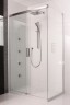 Душевой уголок Omnires Soho 120х80 L/R CLP12X + CLR80X профиль Хром стекло прозрачное