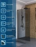Душевая перегородка BelBagno Uno 100 UNO-L-1-TB-100-GR-GM профиль Оружейная сталь стекло тонированное