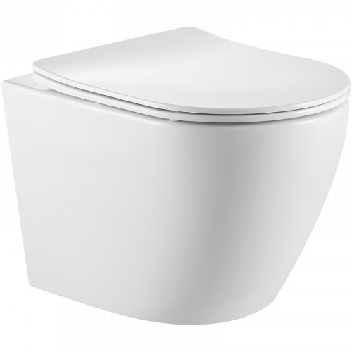 Унитаз SantiLine SL-5025 подвесной Белый с сиденьем Микролифт фарфор подвесной
