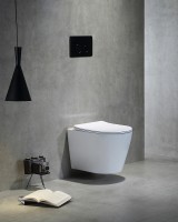 Унитаз SantiLine SL-5025 подвесной Белый с сиденьем Микролифт фарфор подвесной
