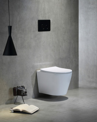 Унитаз SantiLine SL-5025 подвесной Белый с сиденьем Микролифт фарфор подвесной