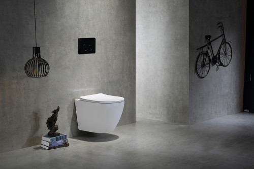 Унитаз SantiLine SL-5025 подвесной Белый с сиденьем Микролифт фарфор подвесной