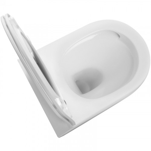 Унитаз SantiLine SL-5025 подвесной Белый с сиденьем Микролифт фарфор подвесной