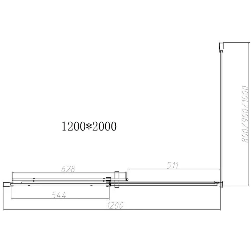 Душевой уголок Vincea Dice 120x80 VSR-4D8012CLGM профиль Вороненая сталь стекло прозрачное