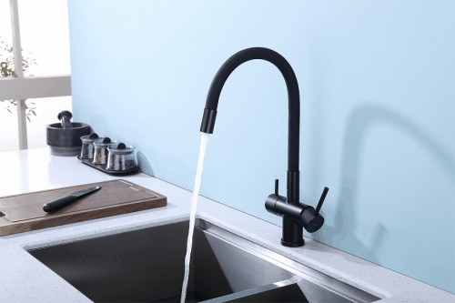 Смеситель для кухни Splenka S70.64.06 Черный матовый латунь