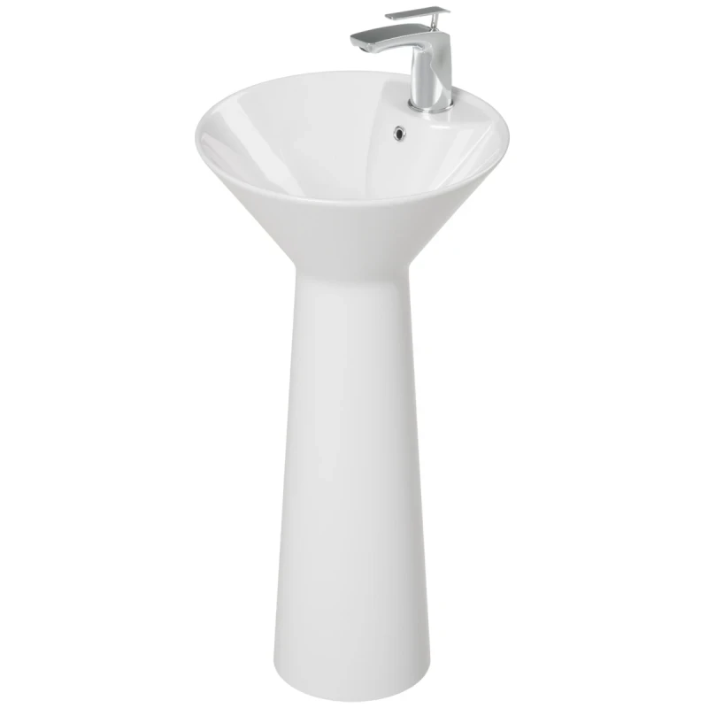 Раковина Laguraty 43 3040W Белая фаянс напольный