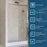 Душевая дверь BelBagno Marino 2 120 MARINO-2-BF-1-120-C-CR профиль Хром стекло прозрачное