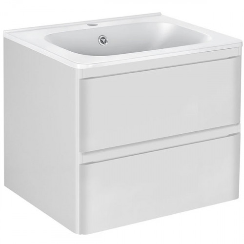 Тумба под раковину Vincea Vico VMC-2V600GW подвесная G.White МДФ / ЛДСП