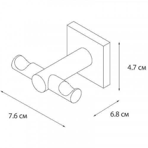 Двойной крючок Fixsen Lux Satin FX-16005A Сатин