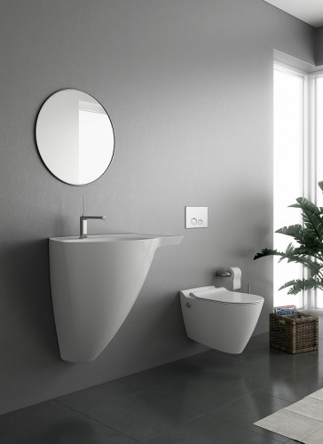 Унитаз биде Bien Mineral MNKA052N1VE0W5000 подвесной с сиденьем Микролифт фарфор подвесной