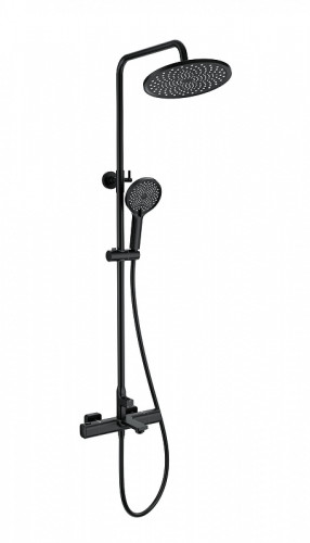 Душевая система Wonzon &amp; Woghand Solid WW-C3011-A-MB с термостатом цвет Черный матовый