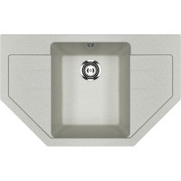 Кухонная мойка Ulgran Classic U-609-310 Серая искусственный камень (литьевой мрамор) встраиваемый