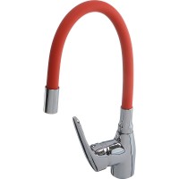 Смеситель для кухни Melodia della vita Ostessa MDV40615Red Хром Красный латунь