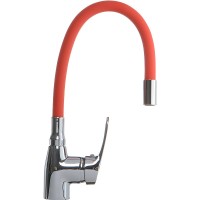 Смеситель для кухни Melodia della vita Ostessa MDV40615Red Хром Красный латунь