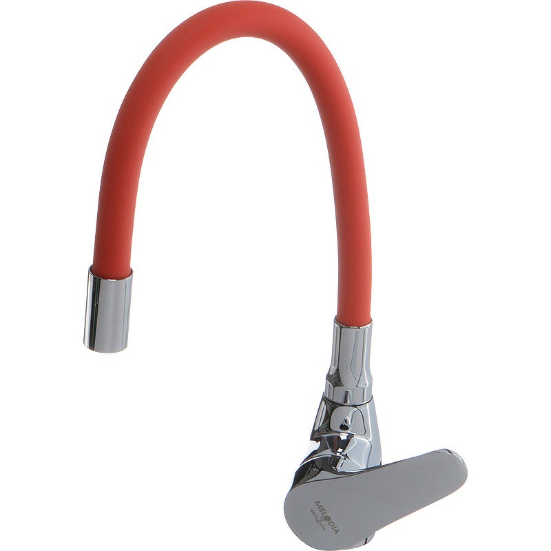Смеситель для кухни Melodia della vita Ostessa MDV40615Red Хром Красный латунь